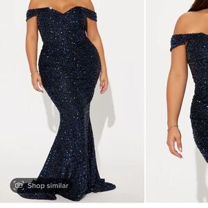 Brand new Fashion nova sequin gown. Never worn.